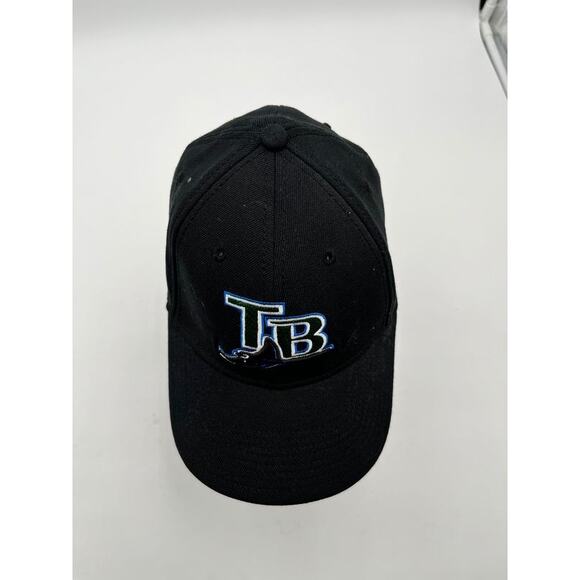 Tampa Bay Devil Rays New Era Fitted Hat S/M Black Vintage Logo MLB Wool Blend - Picture 8 of 9